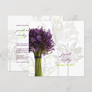PixDezines Lila Hintergrundfarbe Agapanthus/DIY Einladung