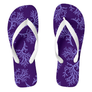 PixDezines lila Korallen/Farbtöne Flip Flops