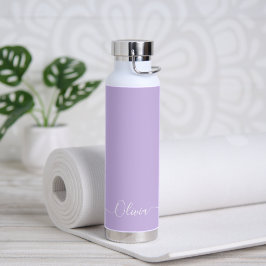 PixDezines Lilac Lila DIY-Farbmonogramm Trinkflasche