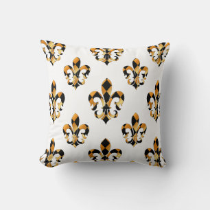 PixDezines Lilie/gold/schwarz/DIYbackground Kissen