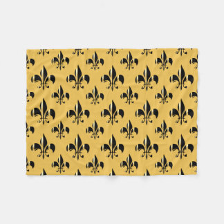 PixDezines Lilie/schwarz/gold Fleecedecke