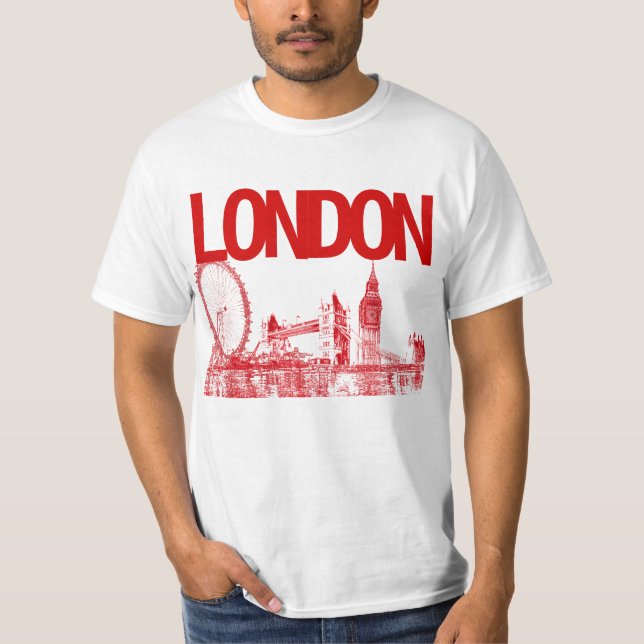 PixDezines london/citiscape/skettiert T-Shirt (Vorderseite)