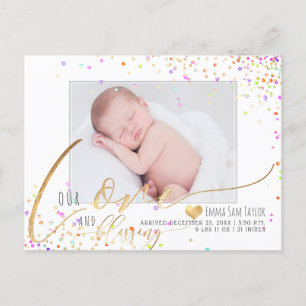 PixDezines Love Faire-part de naissance/Confetti