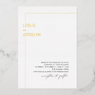 PixDezines Luxe Calligraphy Minimalistisch Folieneinladung