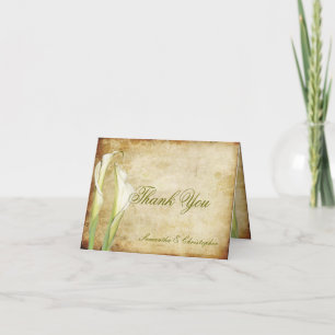 PixDezines Lys Calla Vintage, Cartes de remercieme