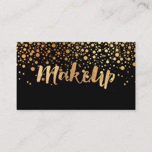 PixDezines Makeup Artist/Dazzled Imitats Gold Spec Visitenkarte