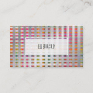 PixDezines Malibu Karo/Faux Silber Visitenkarte
