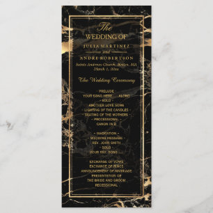 PixDezines Marble+Gold Veins Programme de mariage