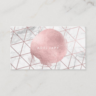 PixDezines Marble+Imitate Rose Goldener Foil Visitenkarte