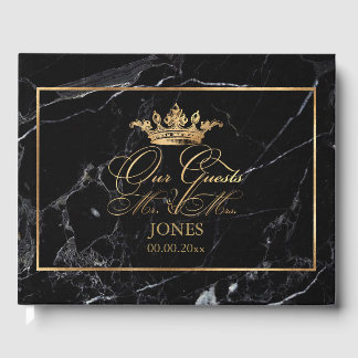 PixDezines Marble+Imitats Goldkrone+Extravagantes  Gästebuch