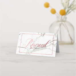 PixDezines Marble+Imitats Rose Gold-Zeichen Platzkarte