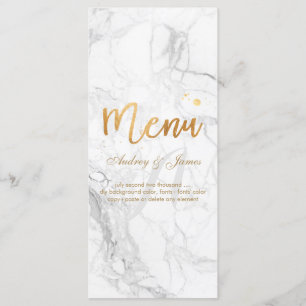 PixDezines Marble/Shine Menu/Imitate Gold Menükarte