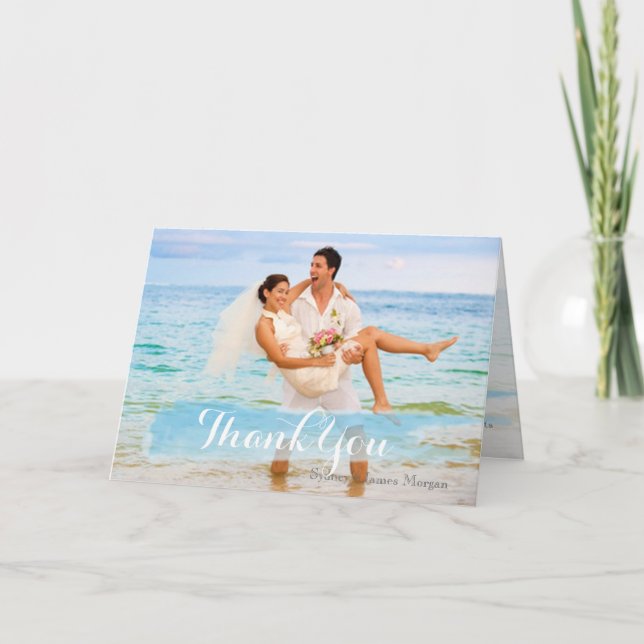 PixDezines mariage photo merci cartes (Devant)
