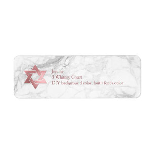 PixDezines Marmor Faux-Roségold Stern von David