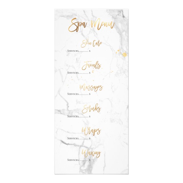 PixDezines Marmor/Imitats Gold Honeycomb Wellness- Werbekarte (Vorne)