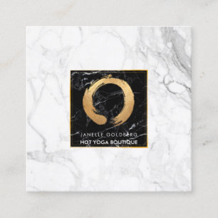 PixDezines Marmor/Kreis des Lebens/Imitat Gold Quadratische Visitenkarte