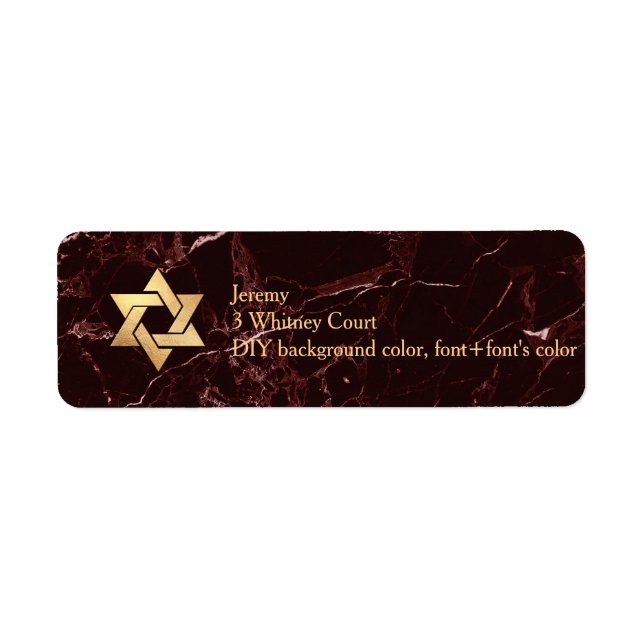 PixDezines Marsala Red Marble Star von Daivd (Vorne)
