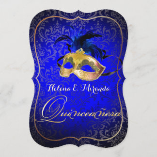 PixDezines Masquerade/Blue/DIYcolor! Einladung