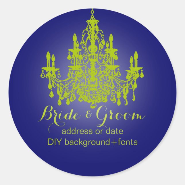 PixDezines Matcha grüner Kronleuchter/DIYbackgroun Runder Aufkleber (Vorderseite)