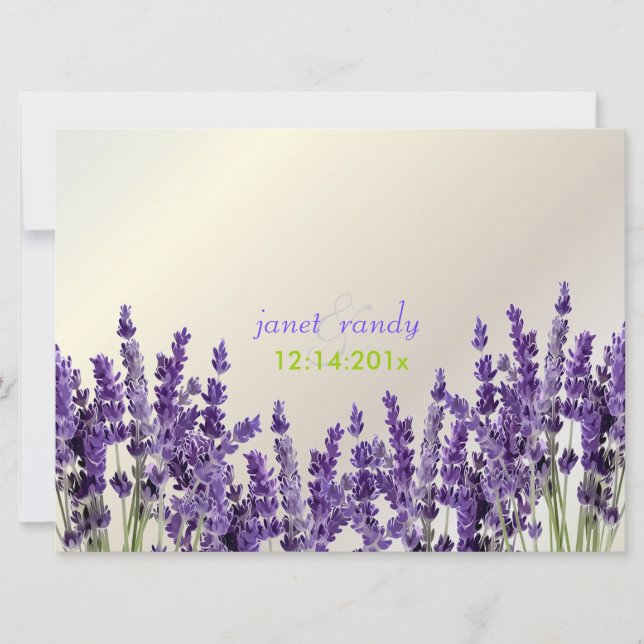 PixDezines maui Lavendel/Deuchfarbe Einladung (Vorderseite)