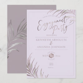 PixDezines Mauve+Lilac Palms, Engagement Party Einladung