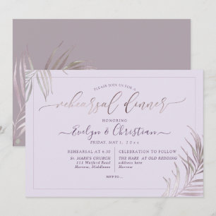 PixDezines Mauve Palms Probeessen Einladung