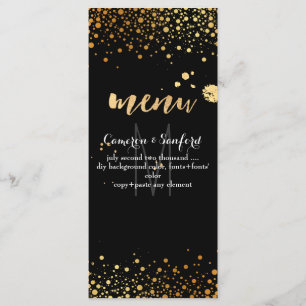 PixDezines menu Spectacles d'or éblouissants