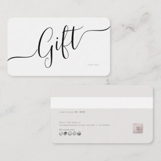 PixDezines Minimalistische E-Geschenkkarte Visitenkarte