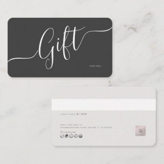 PixDezines Minimalistische E-Geschenkkarte Visitenkarte