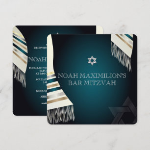PixDezines mitzvah/aquamariner Hintergrund Einladung