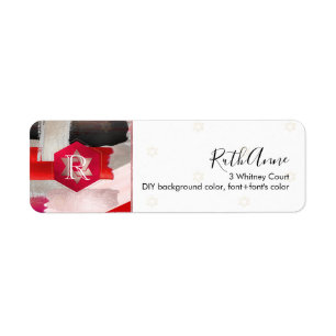 PixDezines Mitzvah Aquarellfarben-Armbanduhren rot