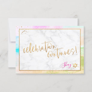 PixDezines Mitzvah ✡ Party Abstrakt H2 Pastelwave RSVP Karte