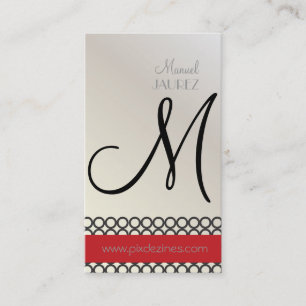 PixDezines Mod Ringe, Monogramm Visitenkarte