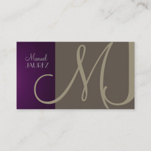 PixDezines Monogram Carte de visite en couleurs ré