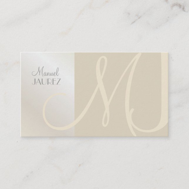 PixDezines Monogram, Chic, elegant, zeitlos Visitenkarte (Vorderseite)