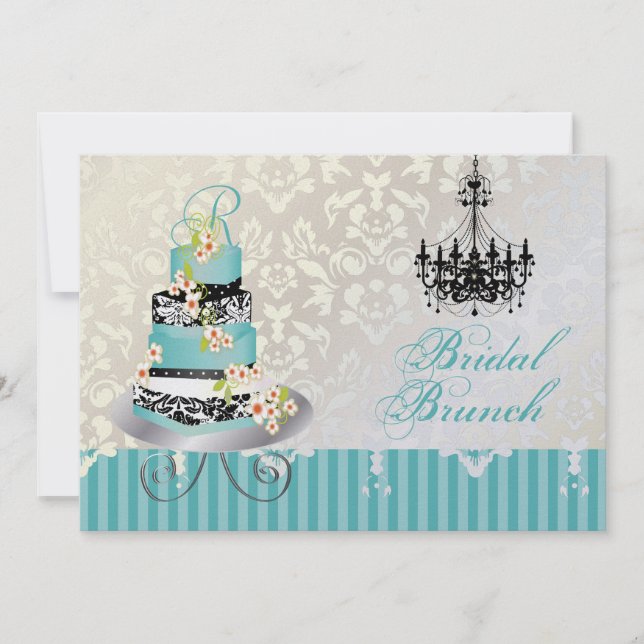 PixDezines Monogramm Bridal, aquamariner Hochzeits (Vorderseite)