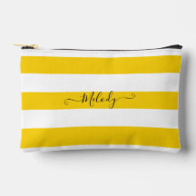 PixDezines Monogramm Nautischer Gestreifter Gelb W