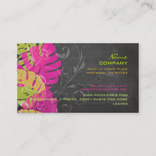 PixDezines Monstera-Blätter/Diy-Hintergrundfarben Visitenkarte