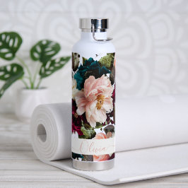 PixDezines Moody Botanical DIY Hintergrund Trinkflasche