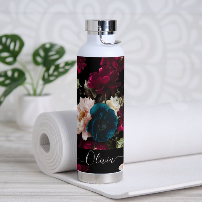 PixDezines Moody Botanical DIY Hintergrund Trinkflasche (Yoga)