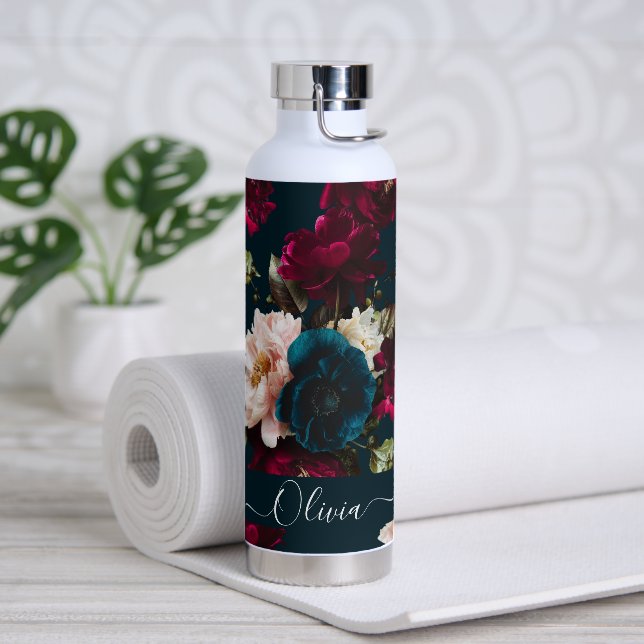 PixDezines Moody Botanical DIY Hintergrund Trinkflasche (Yoga)