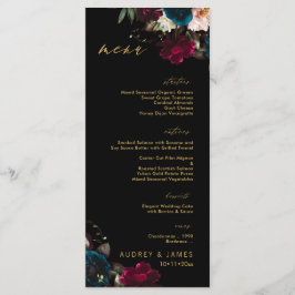 PixDezines Moody Botanischer Aquamariner Anemone B Menükarte