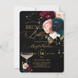 PixDezines Moody Botanischer Brunch Bubbly Einladung