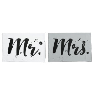 PixDezines mr/mrs/b+w/DIY Hintergrundfarben Kissenbezug
