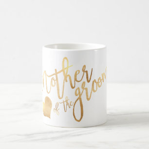PixDezines Mutter des Bräutigams/falsche Goldschri Kaffeetasse