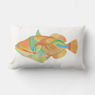 PixDezines Nakunuku, hawaiianischer Fisch/DIY-Hint Lendenkissen