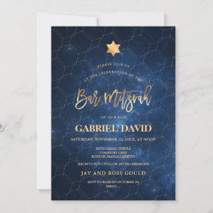 PixDezines Nebula Galaxy Bar Mitzvah Einladung