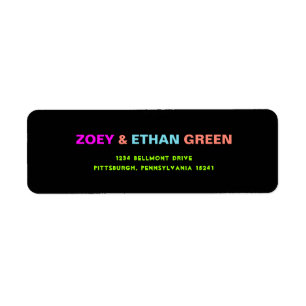 PixDezines Neon Colors B'nai Mitzvah Étiquette