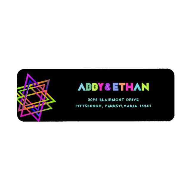PixDezines Neon Sign Star von David B'nai Mitzvah (Vorne)