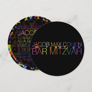 PixDezines Neons/Typografie/Bar mitzvah Einladung